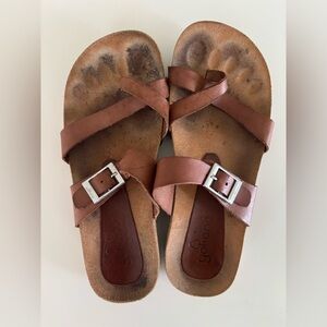 Yokono Women's Tan Leather Sandals